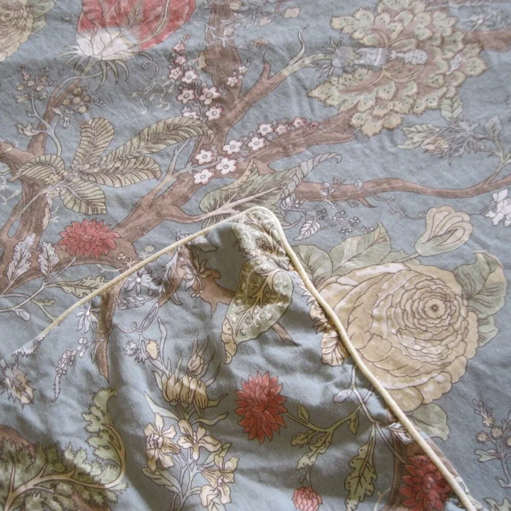 Pottery Barn Palampore Floral Jacobean Duvet Cover - King - Cotton/Linen